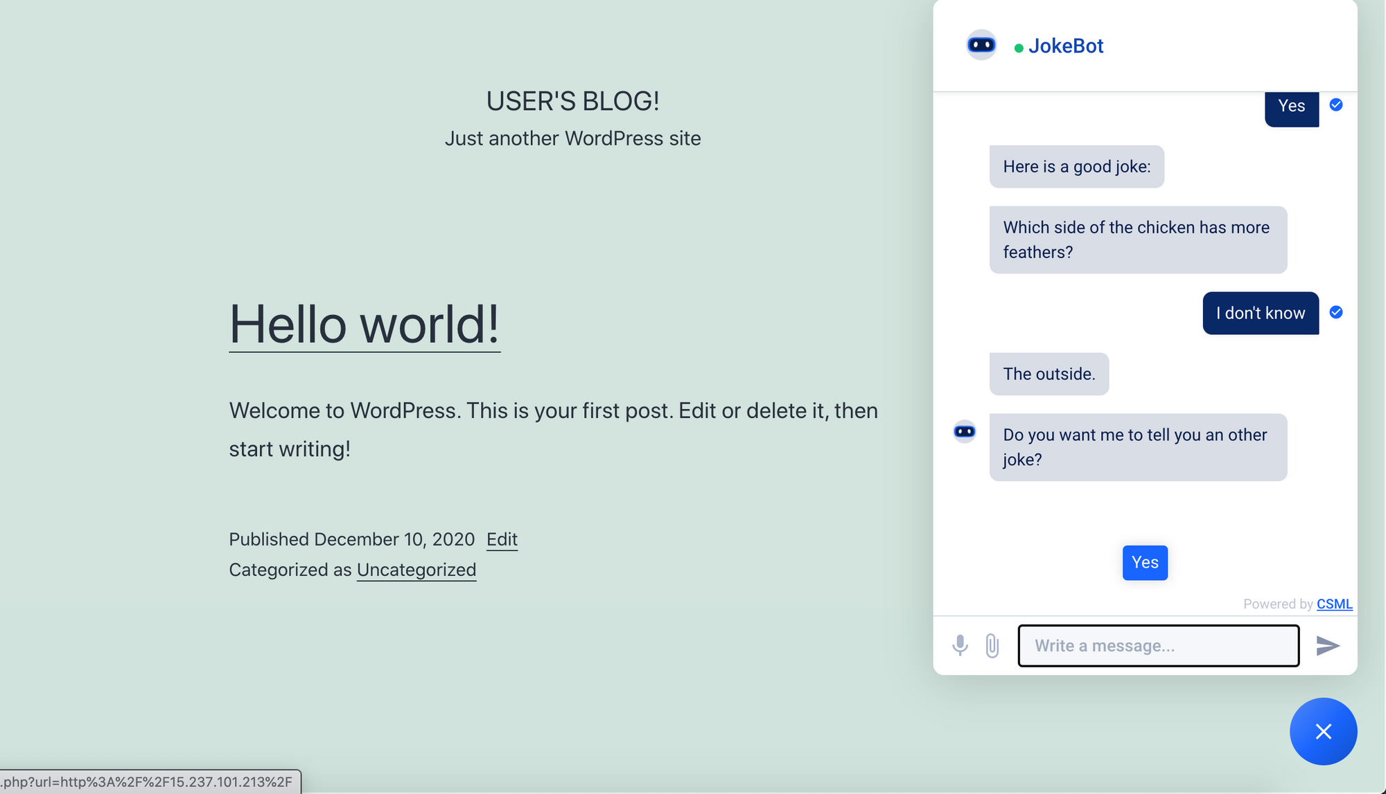 Chatbot WordPress