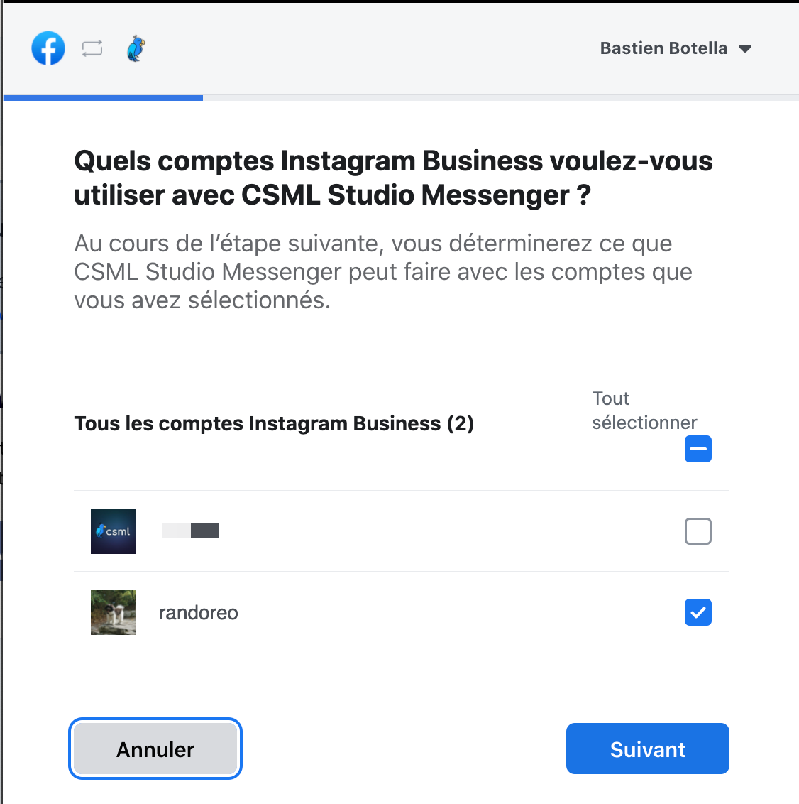 List of available Instagram Business account